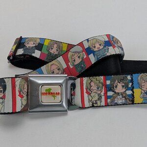 Buckle Down Belt Hetalia Main Power Characters Anime Seatbelt Closure Adjustable